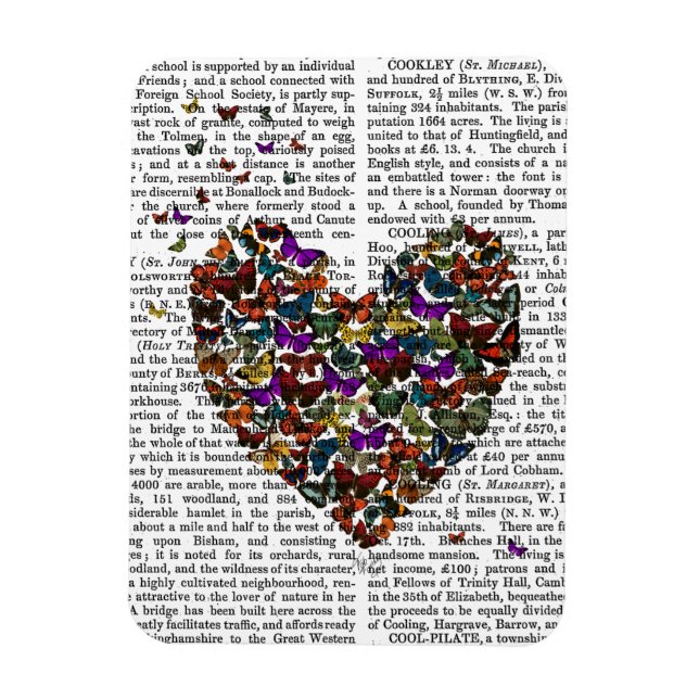 Magnet Flexible Coeur papillon (Vertical)