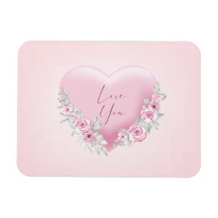 Magnet Flexible Cœur rose de la Saint-Valentin