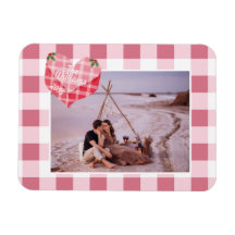 Coeur rose mignon En vichy Photo personnalisée Noë