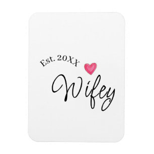 Magnet Flexible Cœur rouge de femme mariée année future épouse de