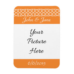 Magnet Flexible Coeurs de tissage celtique en orange savourez l'ai