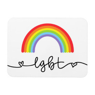 Magnet Flexible Coeurs et arcs-en-ciel LGBT