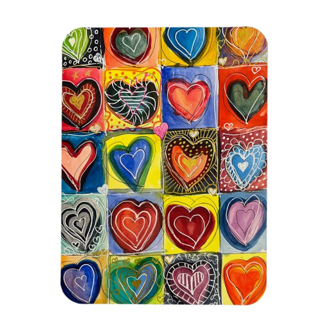 Magnet Flexible Coeurs Galore ! (Vertical)