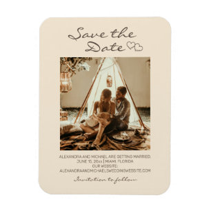 Magnet Flexible Coeurs Mariages boho rustiques