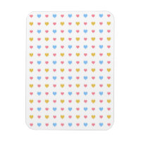 Coeurs minuscules et colorés Motif rose bleu jaune