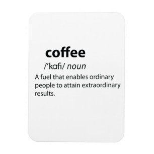 Magnet Flexible Coffee Funny Dictionnaire Définition