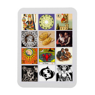 Magnet Flexible Collage d'art de la carte Tarot Teller Fortune Zod