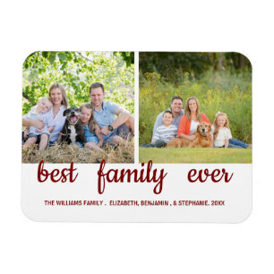Magnet Flexible Collage de photos de famille 3 Photo Meilleure fam