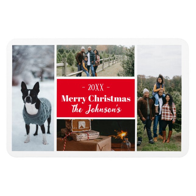 Magnet Flexible Collage de photos de Noël (Horizontal)