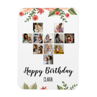 Magnet Flexible Collage de photos du coeur Script personnalisé Ann