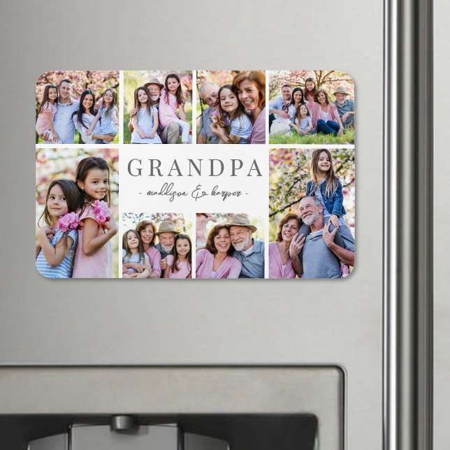 Magnet Flexible Collage de photos simple pour grand-père (Simple Grandpa Photo Collage Magnet)