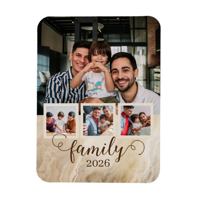Magnet Flexible Collage photo famille 4 (Vertical)