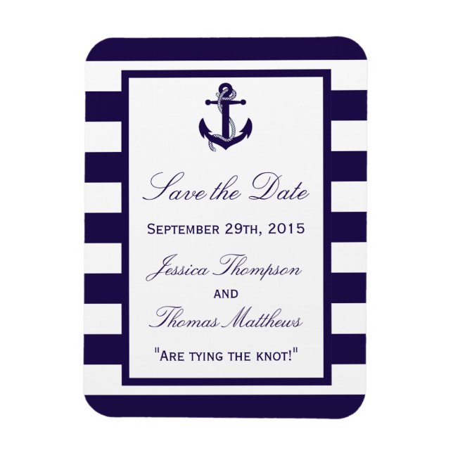 Magnet Flexible Collection de Mariages de la marine d'Ancres nauti (Vertical)
