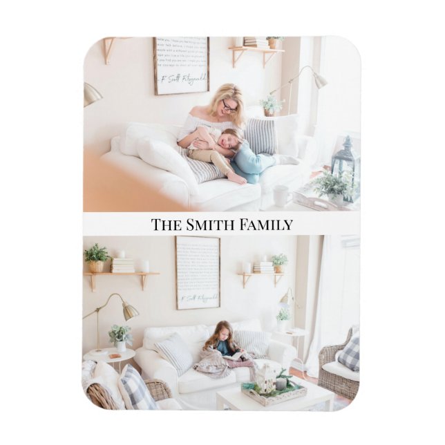 Magnet Flexible Collection photo moderne 2 famille | Concevez vous (Vertical)