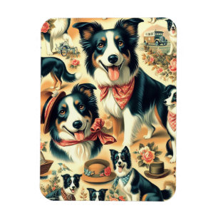Magnet Flexible Collie frontière mignonne sans joint