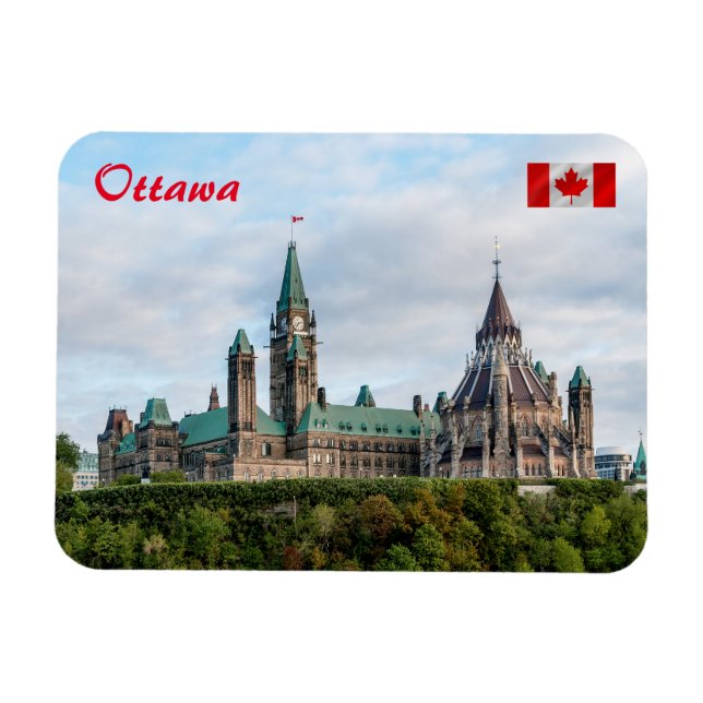 Magnet Flexible Colline du Parlement à Ottawa (Horizontal)
