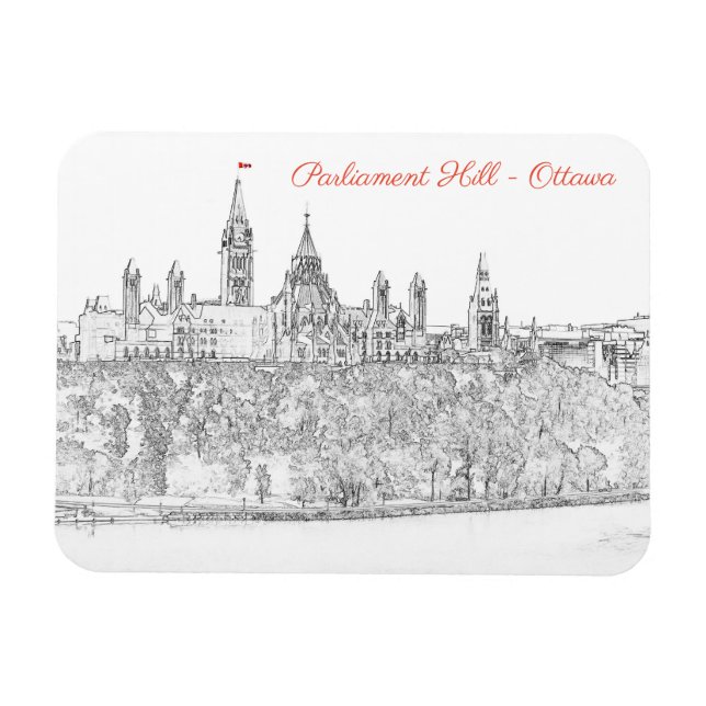 Magnet Flexible Colline du Parlement à Ottawa - Ontario, Canada (Horizontal)