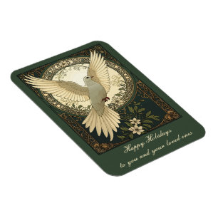 Magnet Flexible Colombe de Paix Tranquille et Illustration de la N
