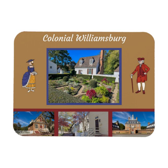 Magnet Flexible Colonial Williamsburg Virginie (Horizontal)