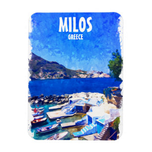 Magnet Flexible Coloré Milos Grèce Travel Art