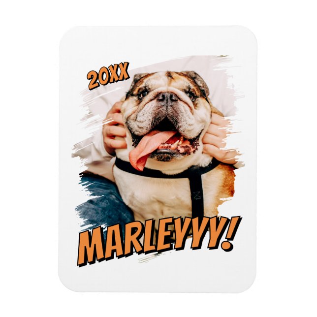 Magnet Flexible Comic moderne simple Grunge personnalisé photo pou (Vertical)