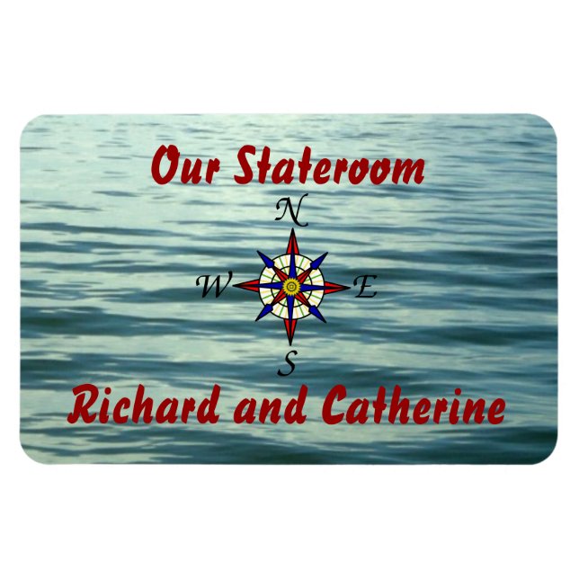 Magnet Flexible Compass Rose 2 porte de cabine (Horizontal)