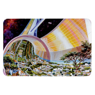 Magnet Flexible Concept artistique de colonie d'habitat de la stat