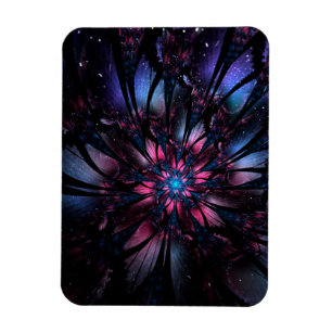 Magnet Flexible Conception Abstraite des fleurs fractales.