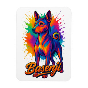 Magnet Flexible Conception d'art pop vibrante de Basenji