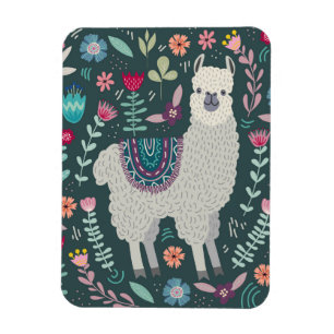 Magnet Flexible Conception florale de lama mignon