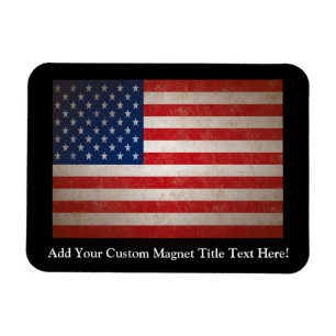 Magnet Flexible Conception patriotique grunge vintage de drapeau