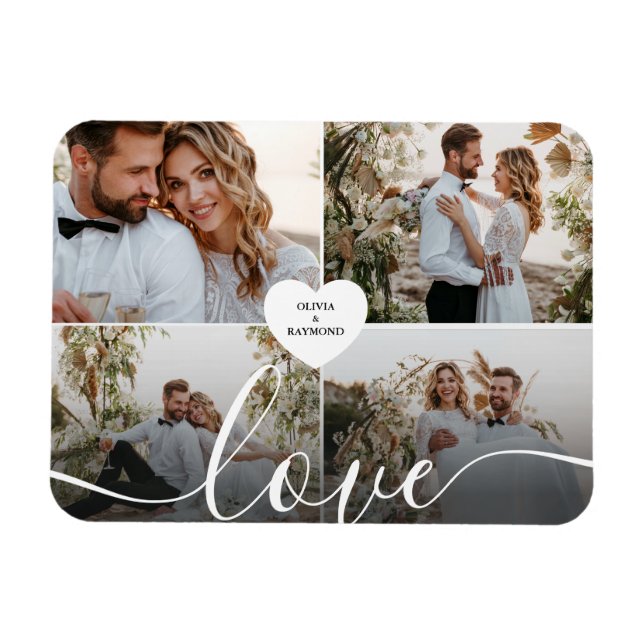 Magnet Flexible Concevez votre propre amour Collage de photos (Horizontal)