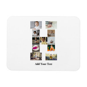 Magnet Flexible Concevez votre propre lettre H photo Collage