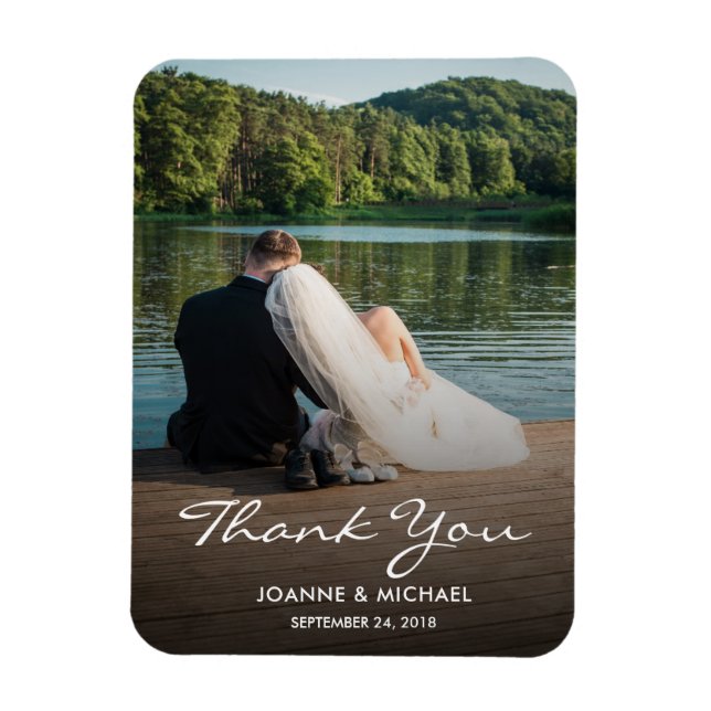 Magnet Flexible Concevez votre propre Mariage Merci photo (Vertical)