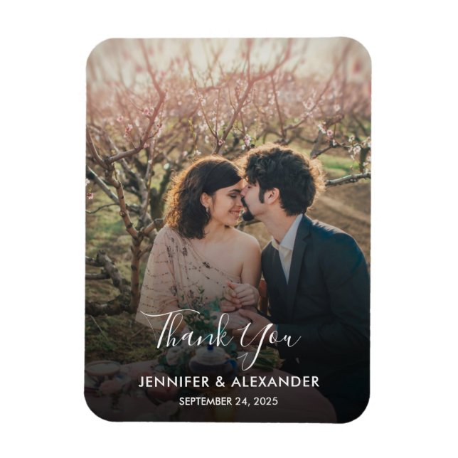 Magnet Flexible Concevez votre propre Mariage Merci photo (Vertical)