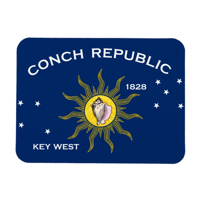 Magnet Flexible Conch Republic Flag (Horizontal)