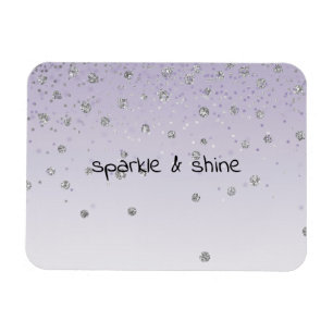 Magnet Flexible Confetti en argent violet Ombre