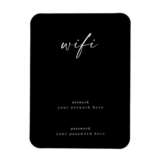 Magnet Flexible Connexion Wifi pour chambre d'hôtes 4x6 Framable (Vertical)