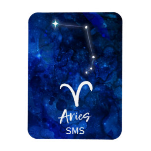 Magnet Flexible Constellation du zodiaque Bélier Monogramme Galaxi