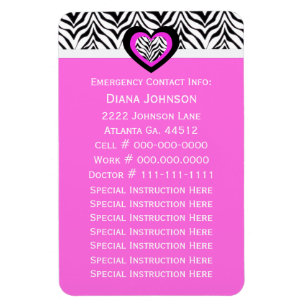 Magnet Flexible Contact de secours : Aimant de prime de babysitter