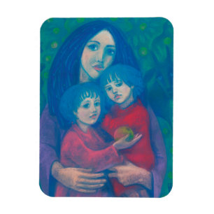 Magnet Flexible Conte de fées de nuit, mère & enfants art journée 