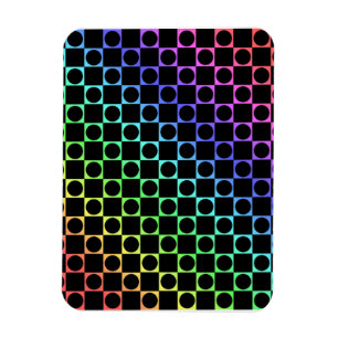 Magnet Flexible Contrôleurs et cercles, arc-en-ciel et noir