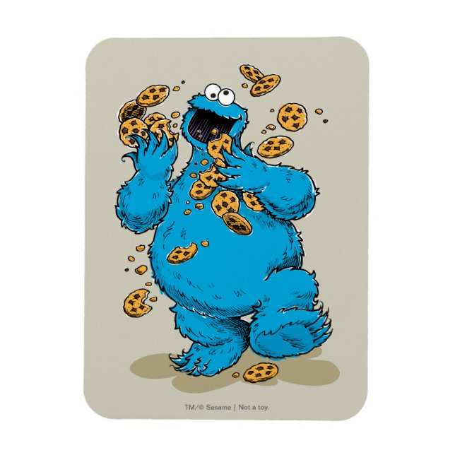 Magnet Flexible Cookie Monster Crazy Cookies (Vertical)