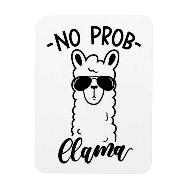Magnet Flexible Cool No Prob Llama (Vertical)
