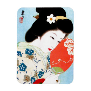 Magnet Flexible Cool oriental japonais classique geisha lady art