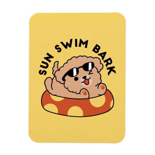 Magnet Flexible Cool Summer Chien Flottant - Jolie Puppy Pool Part (Vertical)