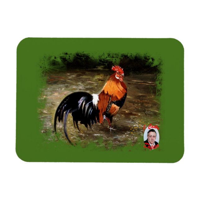 Magnet Flexible Coq/Gaulois/Rooster (Horizontal)