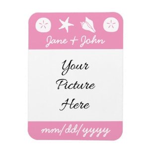 Magnet Flexible Coquillages d'été dans l'aimant de rappel rose pét