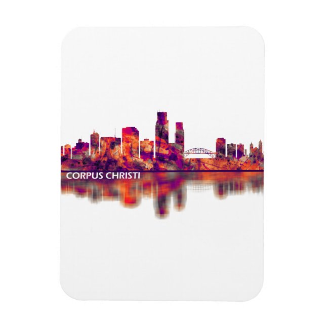 Magnet Flexible Corpus Christi Texas Skyline (Vertical)