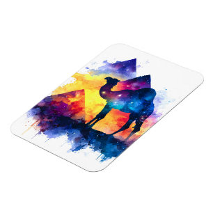 Magnet Flexible Cosmic Starry Nuit Camel égyptien Paysage